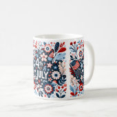 4 juli Floral Coffee Mok (Voorkant rechts)