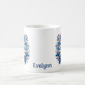 4 juli Floral gepersonaliseerde koffie Mok (Center)