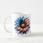 4 juli Floral gepersonaliseerde koffie Mok (Links)