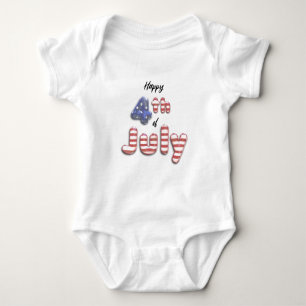 4 juli Foil Balloons Stars Stripes - Bodysuit
