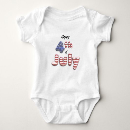 4 juli Foil Balloons Stars Stripes - Bodysuit (Voorkant)