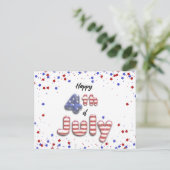 4 juli Folie Ballonnen Sterren Strepen - Briefkaar Briefkaart (Staand voorkant)