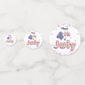 4 juli Folie Ballonnen Sterren Strepen Confetti (Voorkanten)