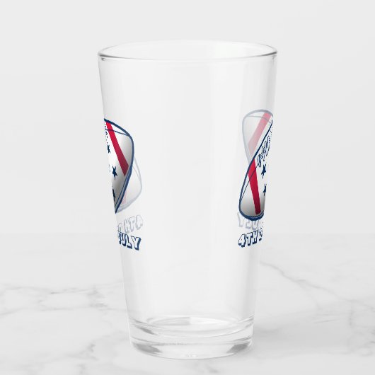 4 juli Football Glas (Rechts)