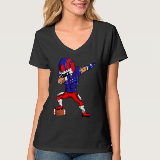 4 juli Football over Amerikaanse sport T-shirt (Voorkant)