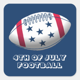 4 juli Football Vierkante Sticker