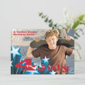 4 juli Fotouitnodiging Kaart (Staand voorkant)