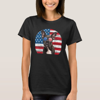 4 juli Franse bulldog voor kinderen Mannen jongens T-shirt