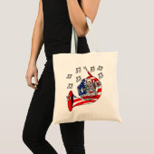 4 juli Franse Hoorn Amerikaanse vlag1 Tote Bag (Voorkant (product))