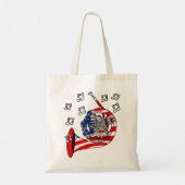 4 juli Franse Hoorn Amerikaanse vlag1 Tote Bag (Achterkant)