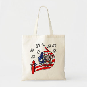 4 juli Franse Hoorn Amerikaanse vlag1 Tote Bag