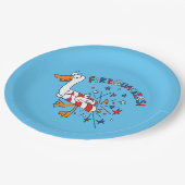 4 juli Funny Duck Kinder Papieren Bordje (Gekanteld)