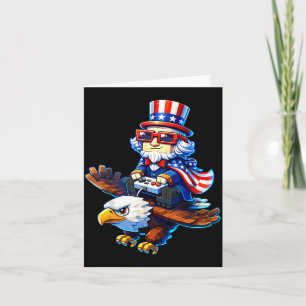 4 juli-gamer Patriotische Oom Sam Retro Pixel Kaart