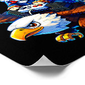 4 juli-gamer Patriottische Oom Sam Retro Pixel Poster (Hoek)