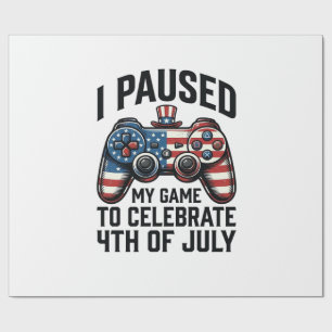 4 juli gamer patriottische videogame T-shirt_1 Cadeaupapier