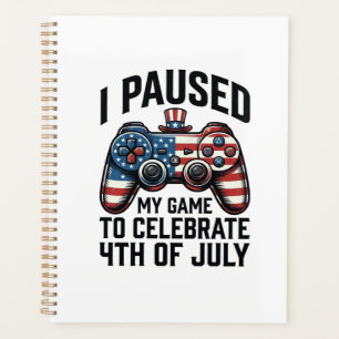4 juli gamer patriottische videogame T-shirt_1 Planner