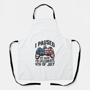 4 juli gamer patriottische videogame T-shirt_1 Schort