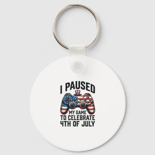 4 juli gamer patriottische videogame T-shirt_1 Sleutelhanger