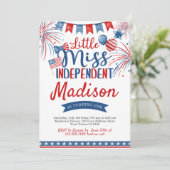 4 juli geboortedag kaart (Staand voorkant)