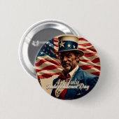 4 juli – Geest van Onafhankelijkheid Ronde Button 5,7 Cm (Voorkant /achterkant)