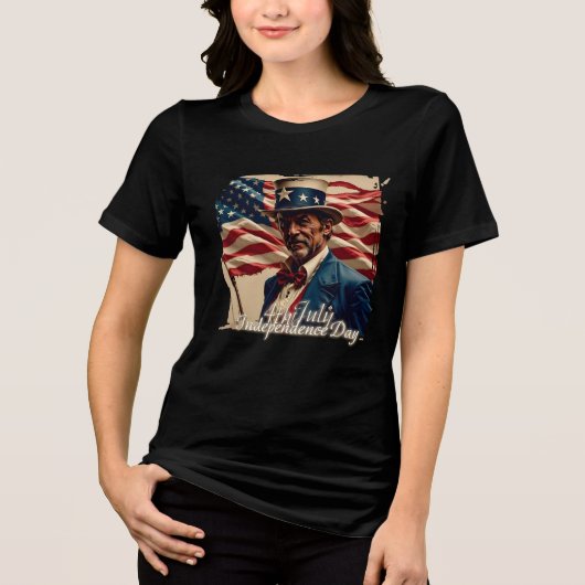 4 juli – Geest van Onafhankelijkheid Tri-Blend Shirt (Voorkant)