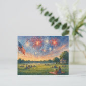 4 juli Gelukkige Onafhankelijkheidsdag Briefkaart (Staand voorkant)