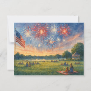 4 juli Gelukkige Onafhankelijkheidsdag Briefkaart