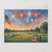 4 juli Gelukkige Onafhankelijkheidsdag Briefkaart (Voorkant)
