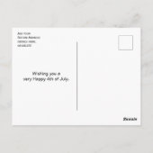 4 juli Gelukkige Onafhankelijkheidsdag God Bless U Briefkaart (Achterkant)