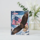 4 juli Gelukkige onafhankelijkheidsdag Groet Briefkaart (Staand voorkant)