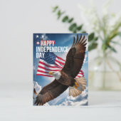 4 juli Gelukkige onafhankelijkheidsdag Groet Feestdagenkaart (Staand voorkant)