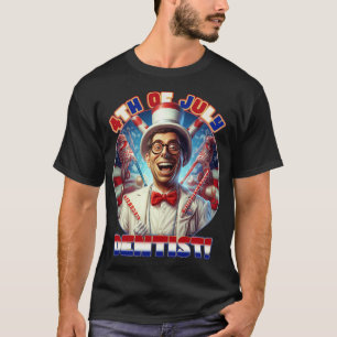 4 juli Gelukkige Tandarts T-shirt