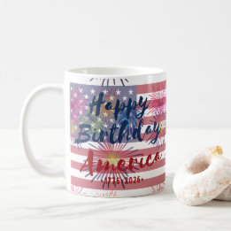 4 juli Gelukkige Verjaardag Amerika USA 250ste Koffiemok