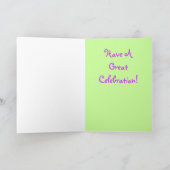 4 JULI GELUKKIGE VERJAARDAG Vuurwerk Cake Kaarsen Kaart (Binnen)