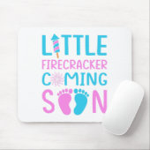 4 juli Gender Reveal Little Firecracker Comin Muismat (Met muis)