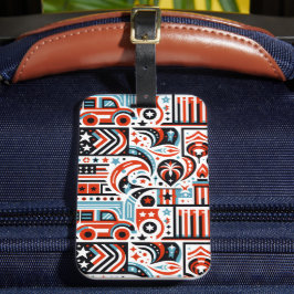 4 juli Generatief patroon Bagagelabel