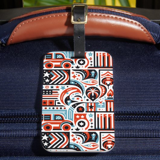 4 juli Generatief patroon Bagagelabel (Voorkant Insitu 2)