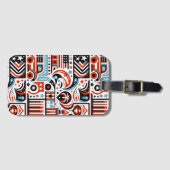 4 juli Generatief patroon Bagagelabel (Voorkant (horizontaal))