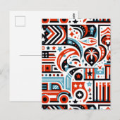 4 juli Generatief patroon Briefkaart (Voorkant / Achterkant)