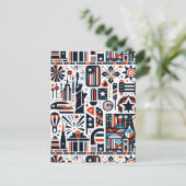 4 juli Generatief patroon Briefkaart (Staand voorkant)