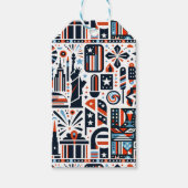 4 juli Generatief patroon Cadeaulabel (Voorkant)