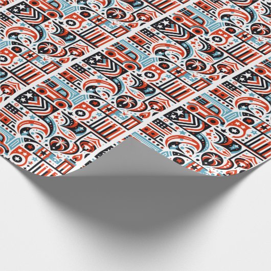 4 juli Generatief patroon Cadeaupapier (Hoek)