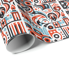 4 juli Generatief patroon Cadeaupapier