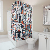 4 juli Generatief patroon Douchegordijn (In situ)