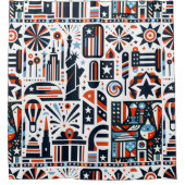 4 juli Generatief patroon Douchegordijn (Voorkant)