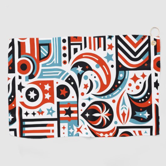 4 juli Generatief patroon Golfhanddoek (Horizontaal)