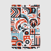 4 juli Generatief patroon Golfhanddoek (Voorkant)