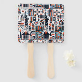 4 juli Generatief patroon Handwaaier (Voorkant en achterkant)