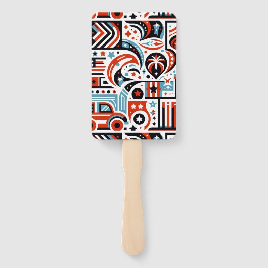 4 juli Generatief patroon Handwaaier (Achterkant)