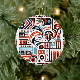 4 juli Generatief patroon Keramisch Ornament